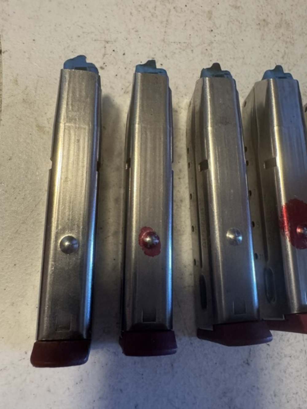 Lot of 5, S&W, 4006, 11 Round, 40S&W, Red Base, Magazines, Item P-635-img-4