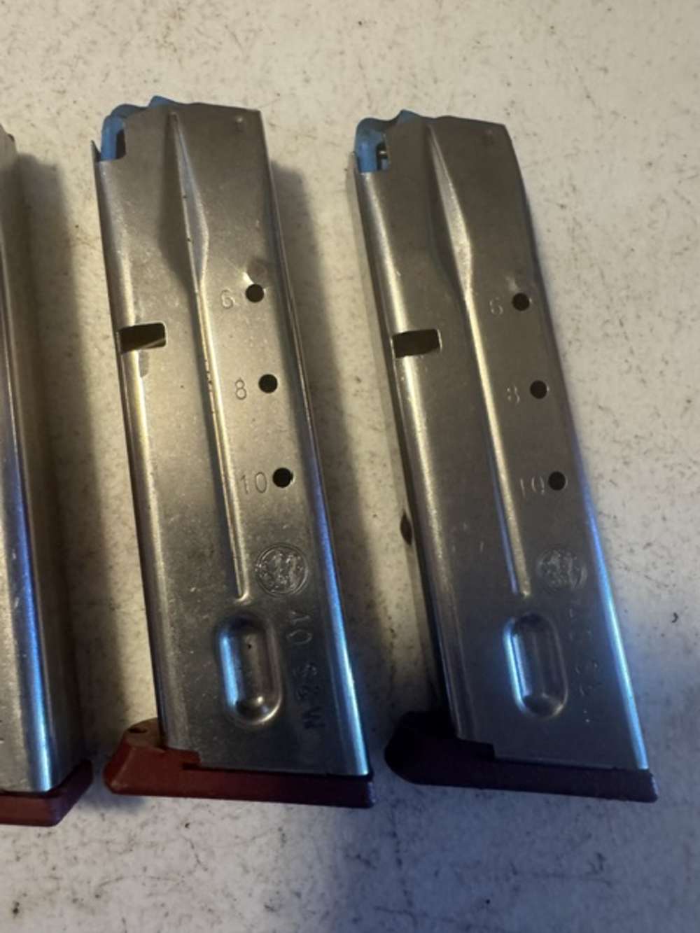 Lot of 5, S&W, 4006, 11 Round, 40S&W, Red Base, Magazines, Item P-635-img-7
