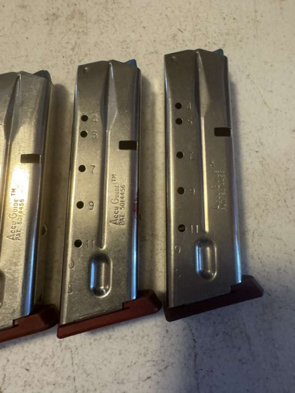 Lot of 5, S&W, 4006, 11 Round, 40S&W, Red Base, Magazines, Item P-635-img-3