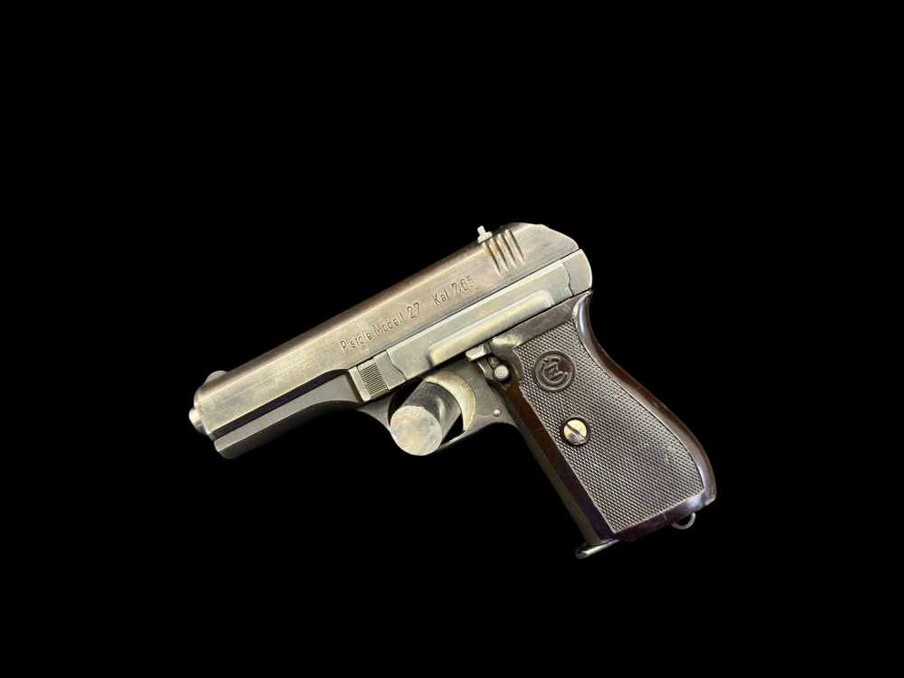 AWESOME, GERMAN WWII NAZl OCCUPATION CZ 27 PISTOL RIG 7.65MM C&R -img-10
