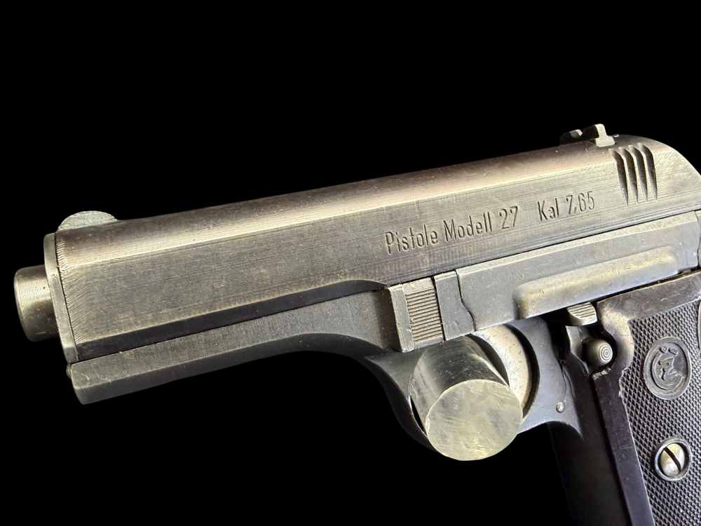 AWESOME, GERMAN WWII NAZl OCCUPATION CZ 27 PISTOL RIG 7.65MM C&R -img-12