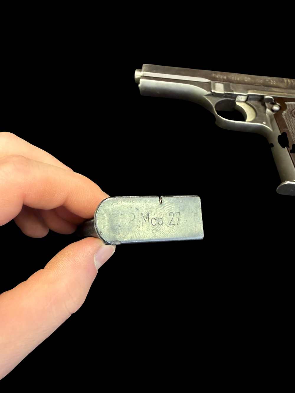 AWESOME, GERMAN WWII NAZl OCCUPATION CZ 27 PISTOL RIG 7.65MM C&R -img-4