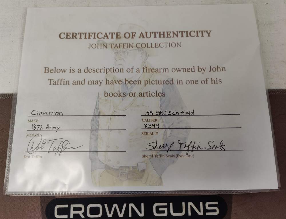 Cimarron 1872 Army in 45 S&W Schofield, John Taffin Owned Gun-img-1
