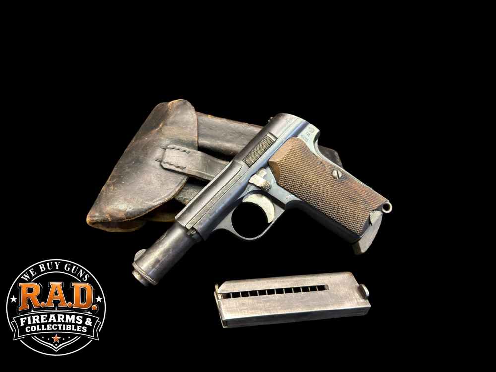 WOW! GERMAN NAZl WWII ASTRA 300 PISTOL RIG 7.65MM 2 MAGS & HOLSTER C&R -img-0