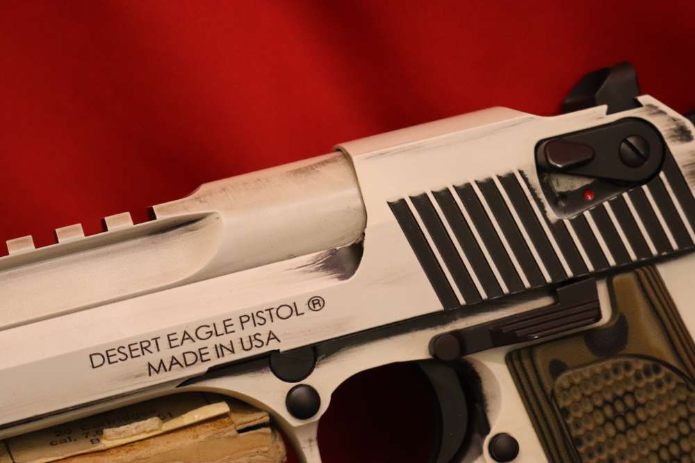 As New Magnum Research Desert Eagle 50 AE BATTLEWORN Storm Trooper Finish!-img-4