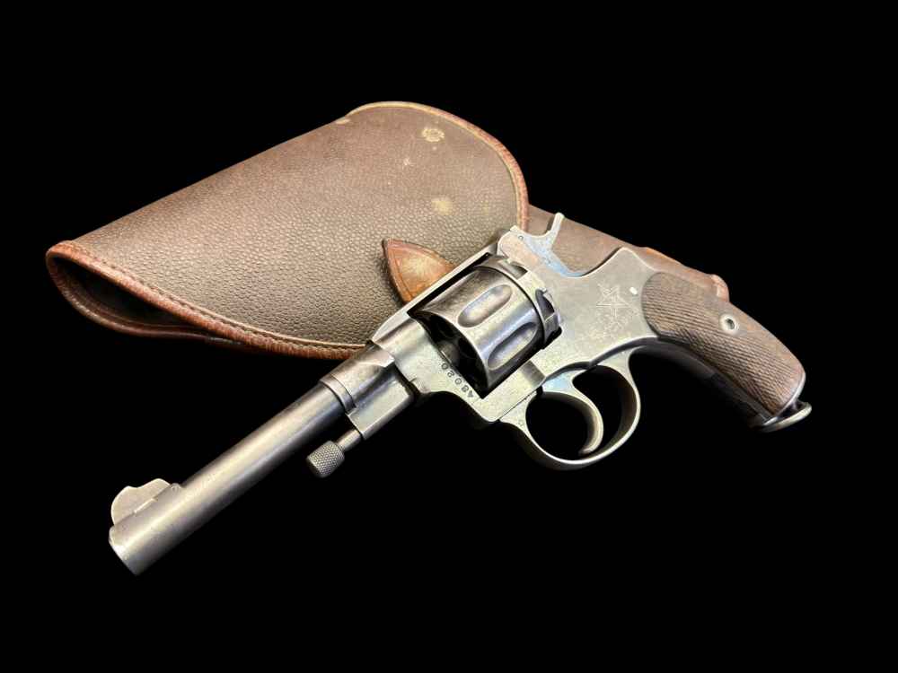 ORIGINAL FINISH, 1930 RUSSIAN TULA M1895 REVOLVER RIG 7.62x38 NON IMPORT -img-1