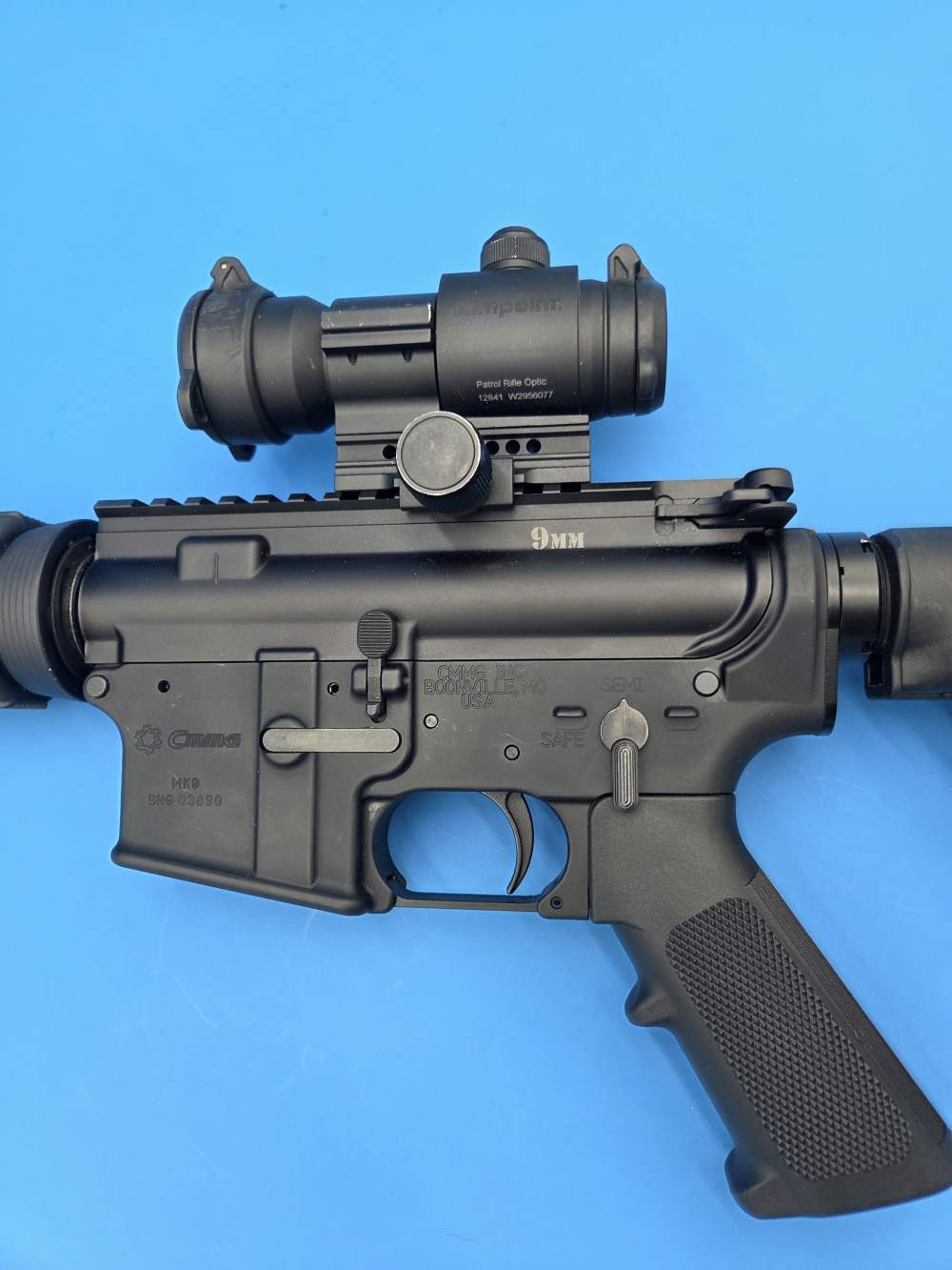 CMMG MK9 Resolute 9mm AR9 16" Wilson barrel Aimpoint pro red dot QRP2 mount-img-6