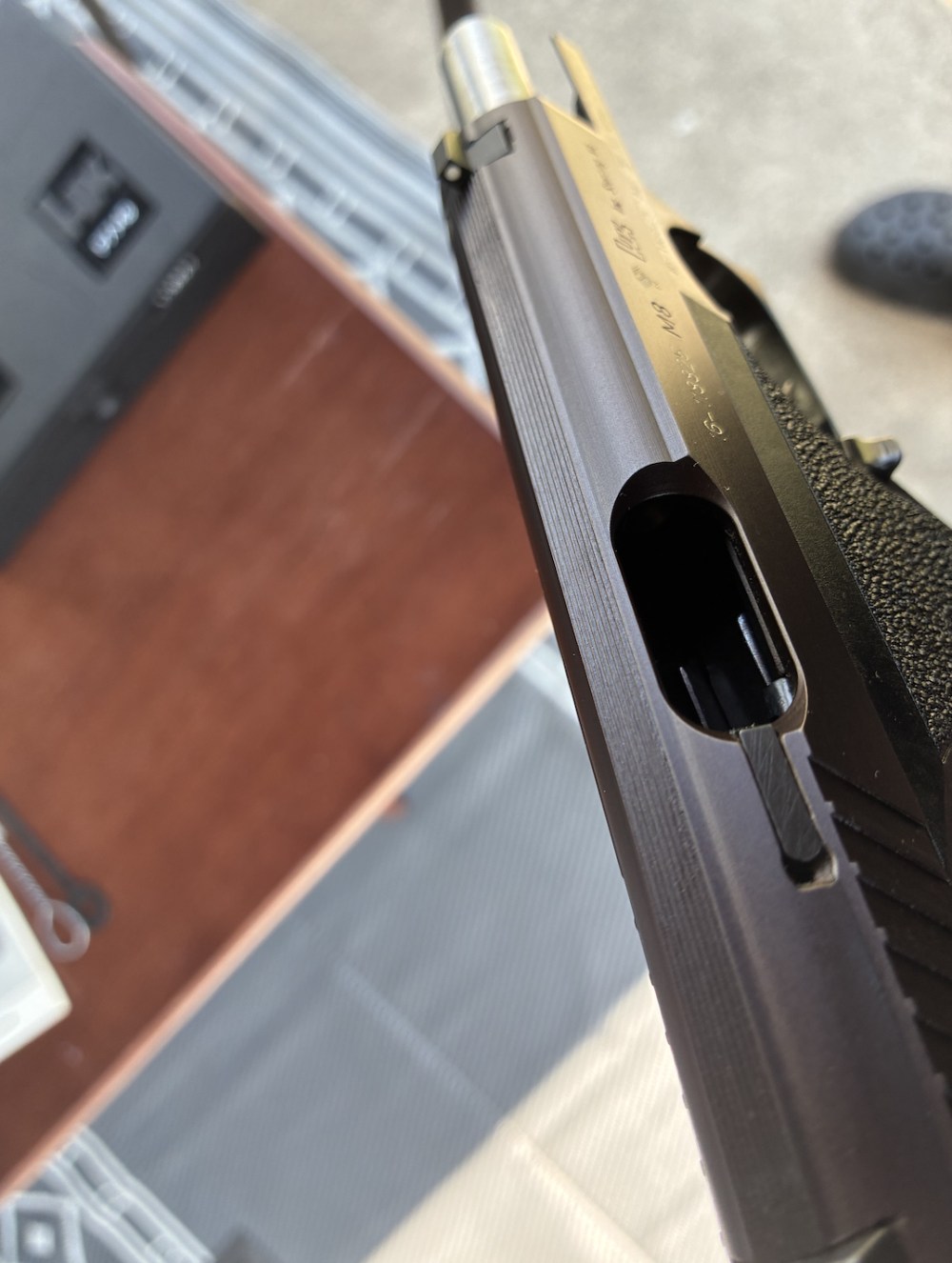 HK P7M8 never fired.Plumb colored slide.-img-3