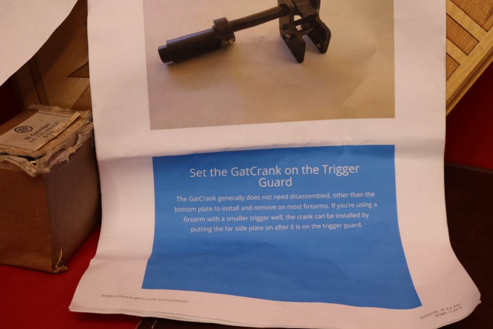 GATCRANK LOT 11 Gat Cranks A set Of Descriptive Instructions-img-2