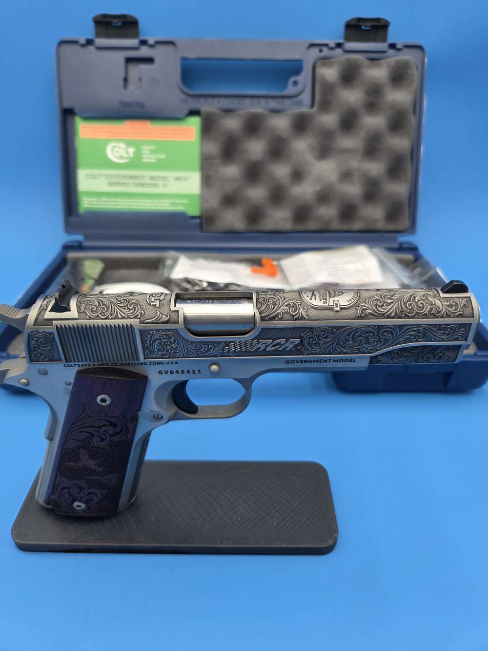 Colt 1911 45 ACP Altamont engraving Nascar RCR & CSF 1 OF 1-img-0