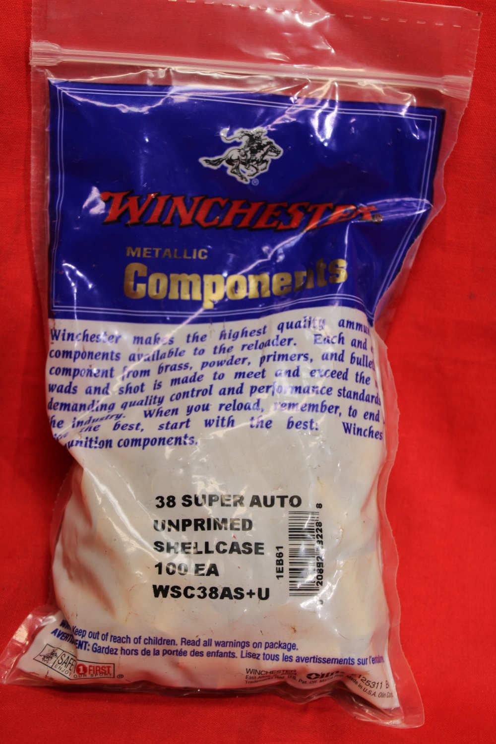 38 SUPER BRASS WINCHESTER NEW SEALED BAGS 38 SUPER+P -img-4
