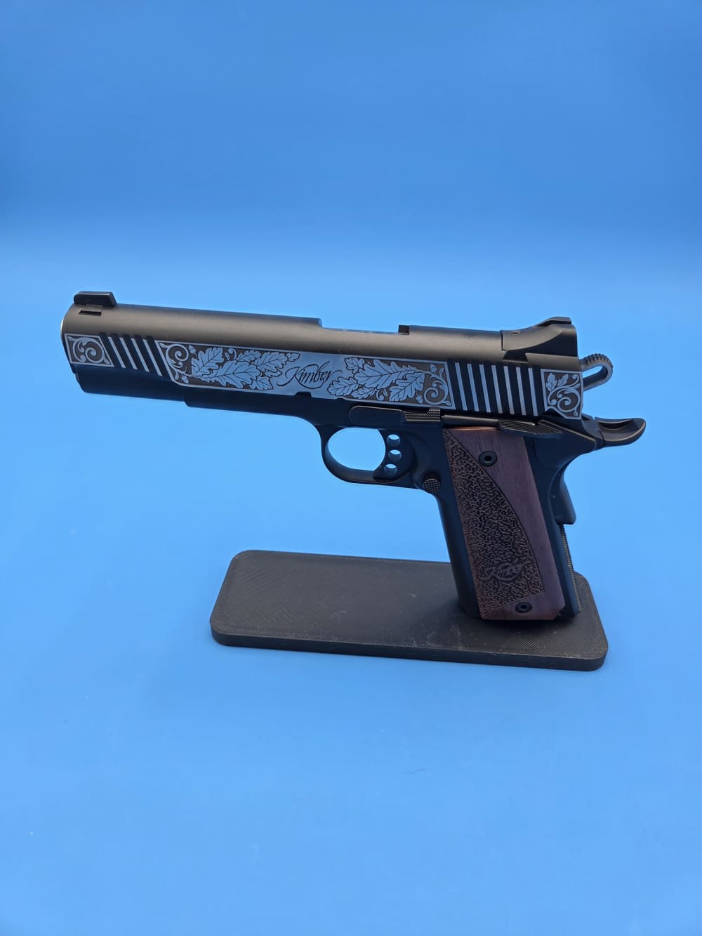 Kimber LW custom 45 ACP engraved 5" barrel deep engraving-img-1