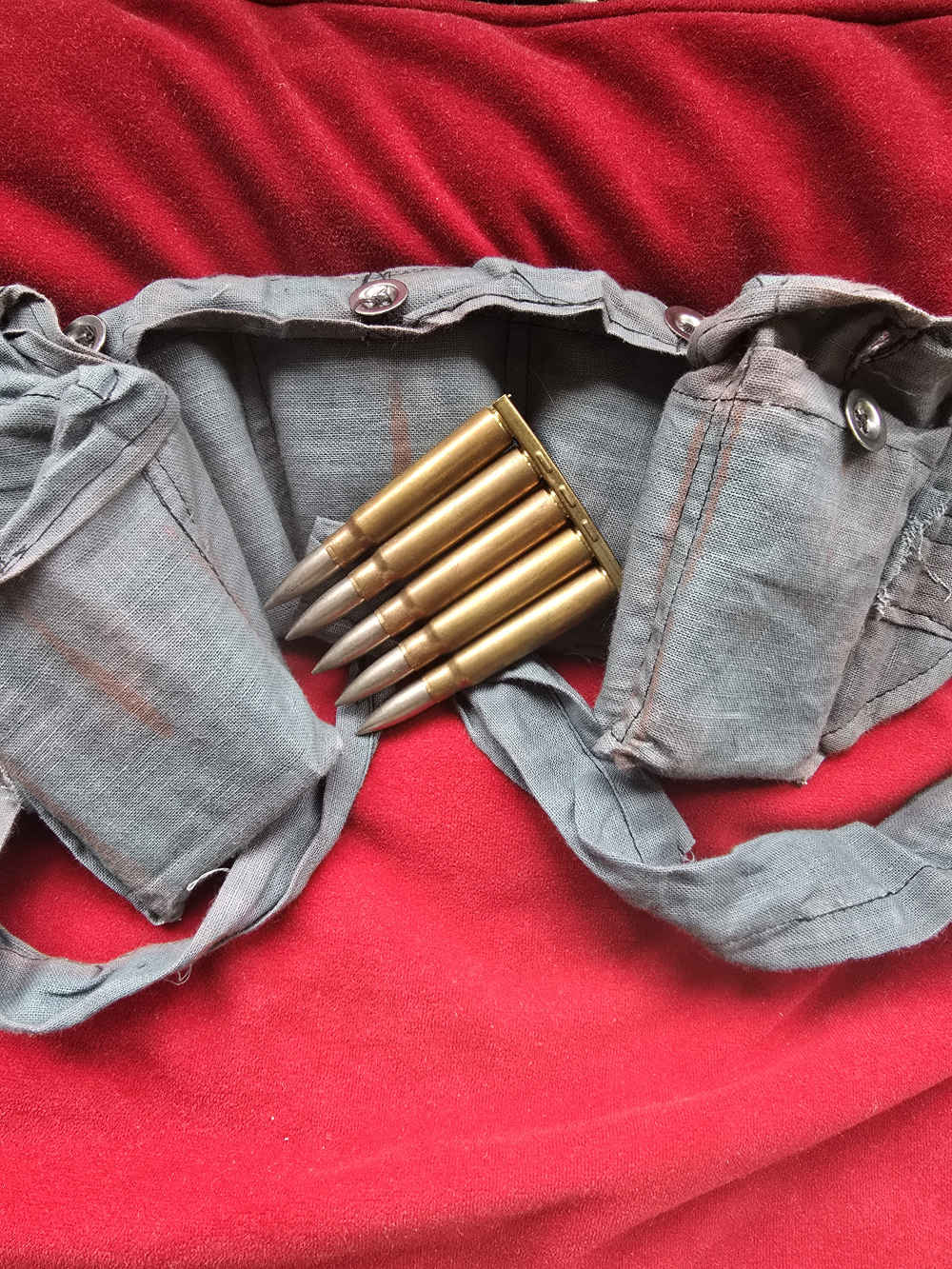 8mm Mauser Ammunition 280 Rounds  in Stripper Clips and Bandoliers -img-0