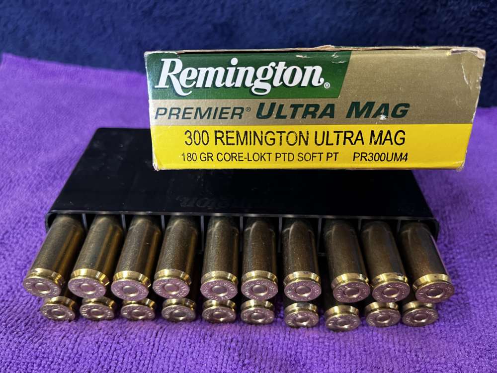 20 Rounds of NEW PREMIER REMINGTON .300 ULTRA MAG Ammo - NO RESERVE-img-0