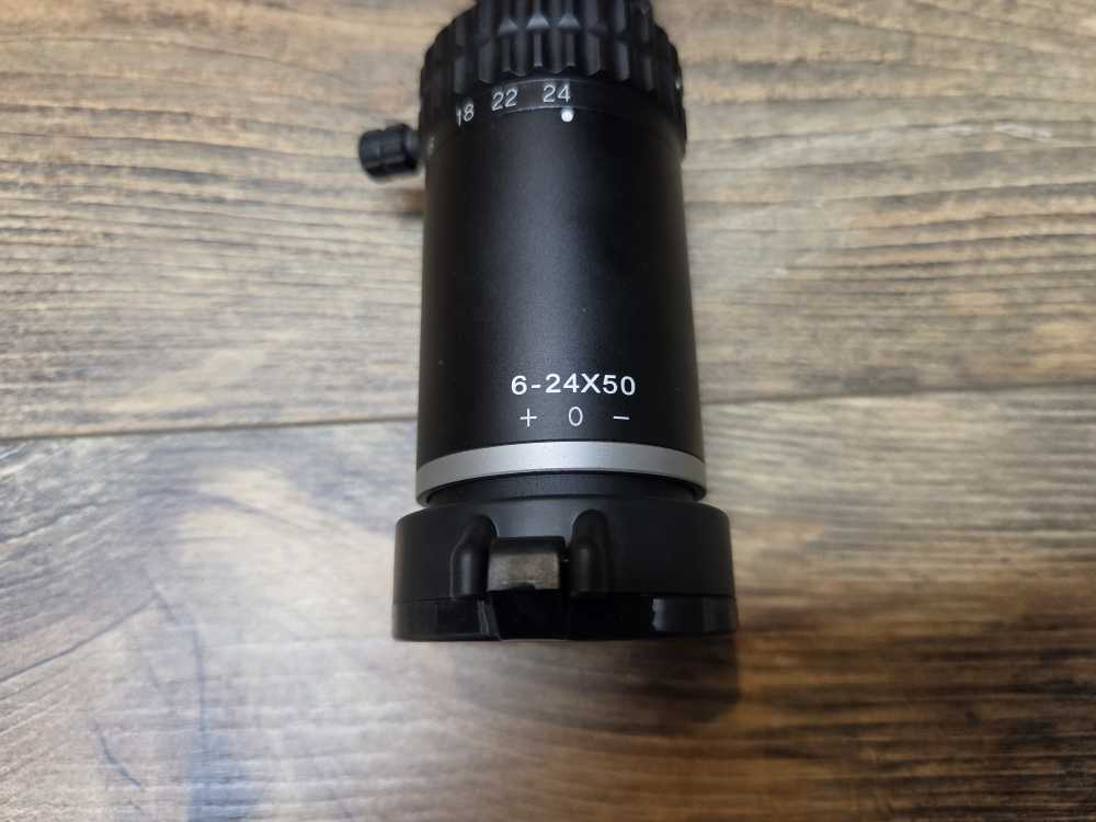 Like New Riton 1 Conquer 6-24x50 Side Focus Rifle Scope R3 W/Rings-img-8