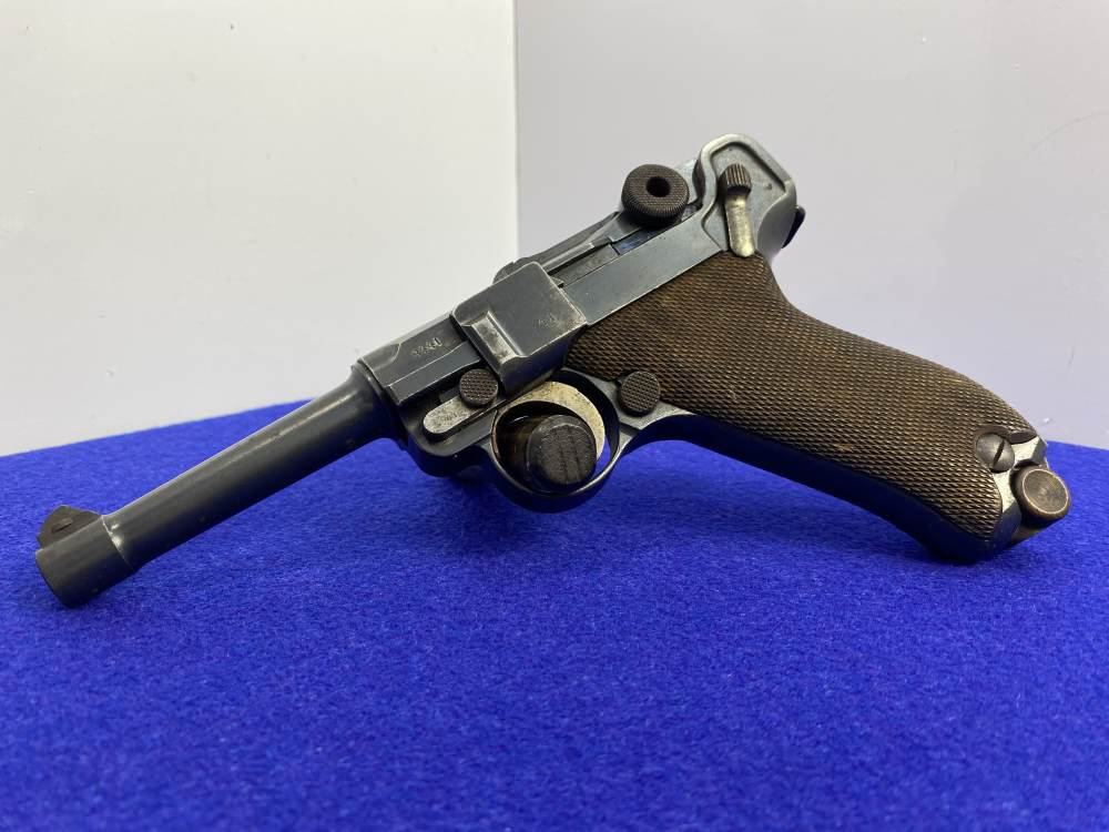 1916 DWM P.08 Luger 9mm Blue 4" -COLLECTIBLE GERMAN MADE HANDGUN- Iconic-img-0