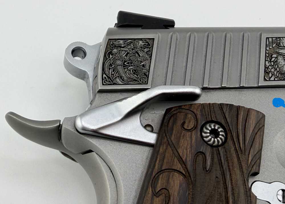 Altamont 1911 Taurus.  One of a kind.  Viking engraving.  Custom grips.-img-1