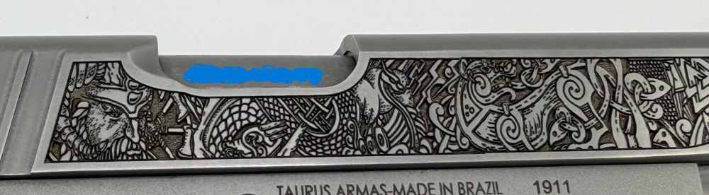 Altamont 1911 Taurus.  One of a kind.  Viking engraving.  Custom grips.-img-4
