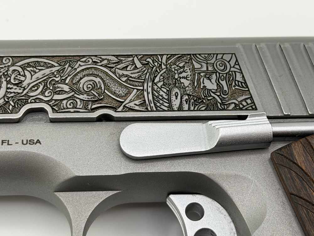 Altamont 1911 Taurus.  One of a kind.  Viking engraving.  Custom grips.-img-10