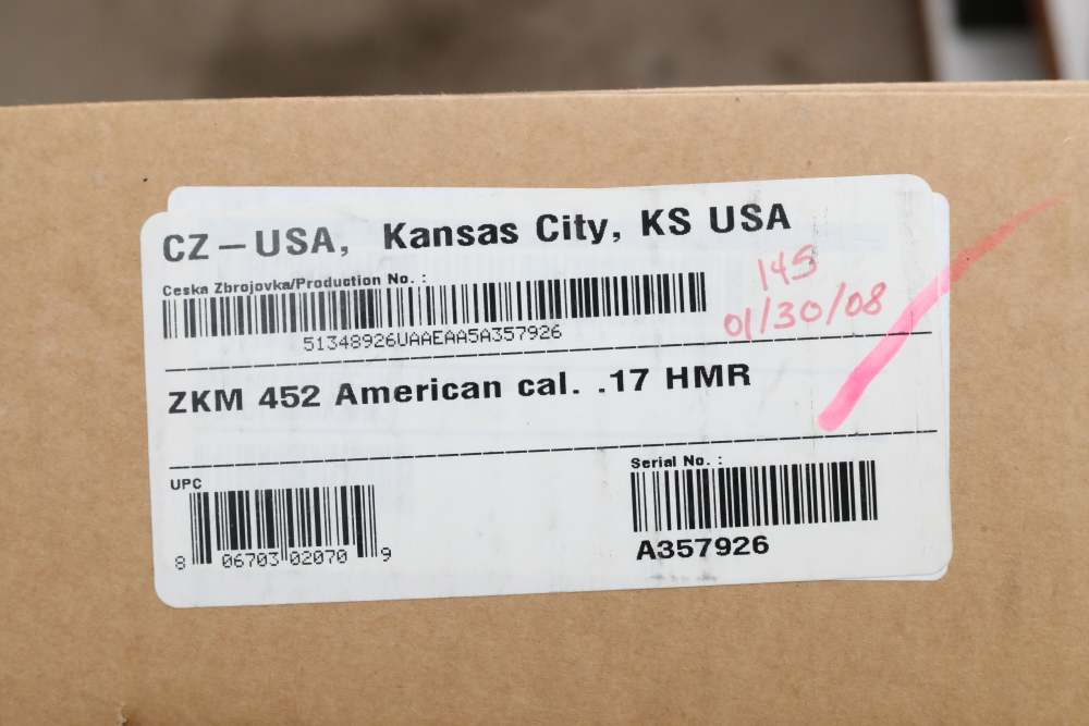 CZ 452 17 HMR 452-2E ZKM 22" LIKE NEW IN BOX Unfired No Reserve! -img-117