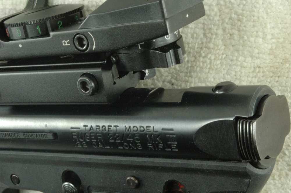 Ruger Mark III Target, .22 LR, Blued, Threaded Barrel, TruGlo, 2 Mags, 2008-img-22