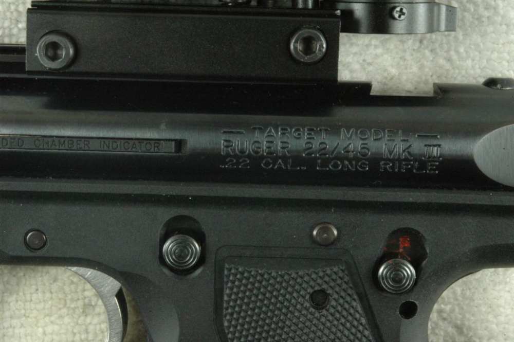 Ruger Mark III Target, .22 LR, Blued, Threaded Barrel, TruGlo, 2 Mags, 2008-img-17