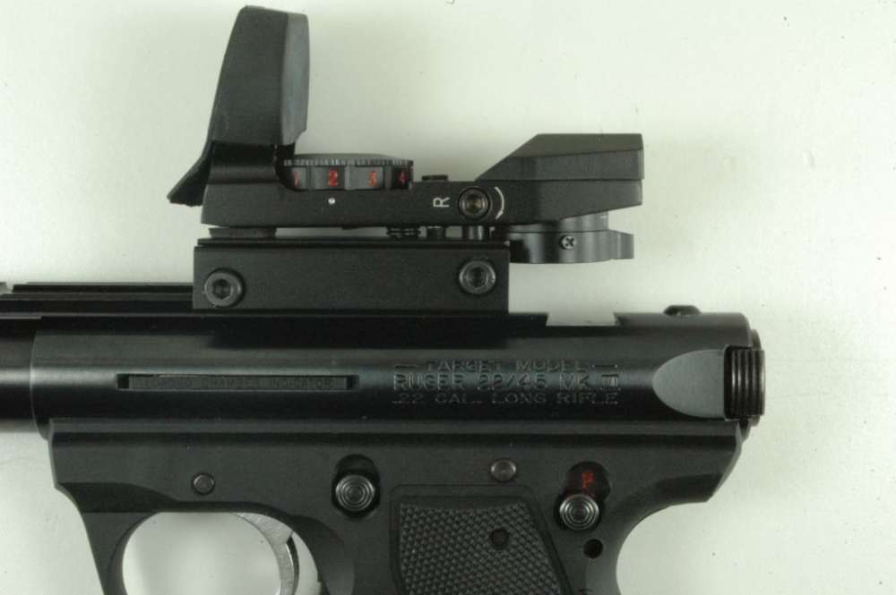 Ruger Mark III Target, .22 LR, Blued, Threaded Barrel, TruGlo, 2 Mags, 2008-img-3