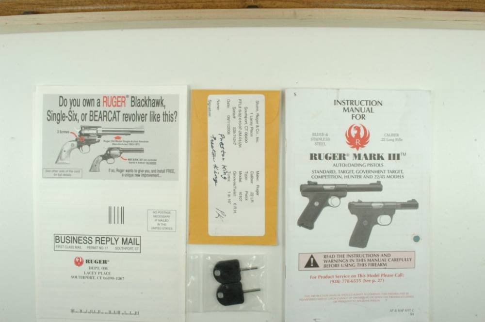 Ruger Mark III Target, .22 LR, Blued, Threaded Barrel, TruGlo, 2 Mags, 2008-img-25