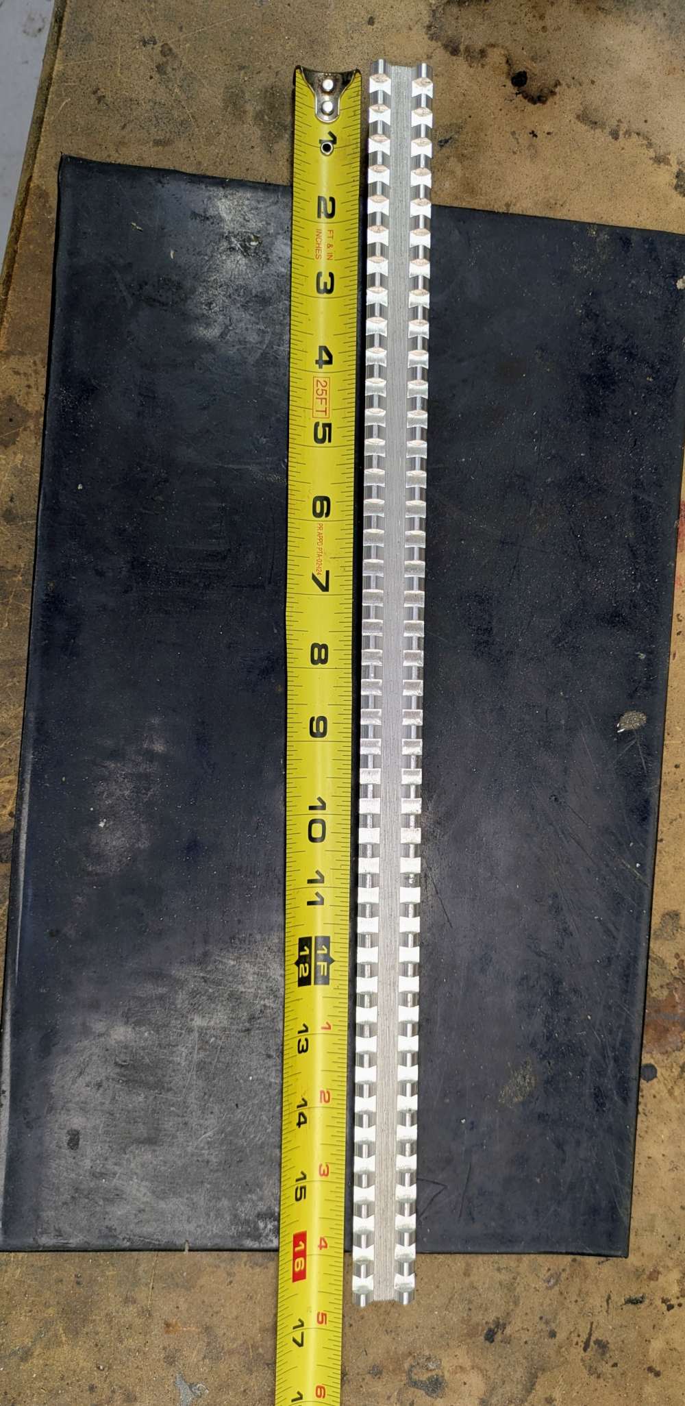Aluminum Pre-Slotted Picatinny Rail Extrusion 16.5" Length-img-2