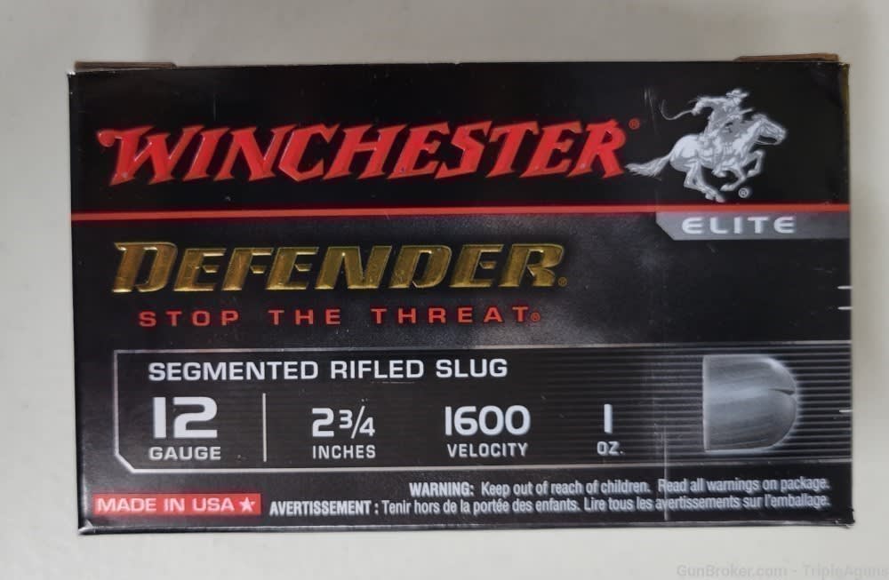 Winchester Defender 12g segmented rifled slugs lot of 20rds S12PDX1S-img-1