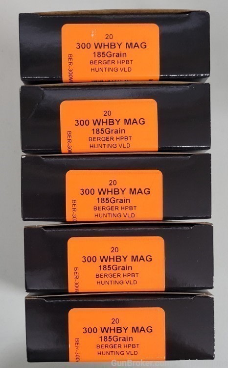 HSM 300 Weatherby Mag 185gr Berger HPBT lot of 100rds-img-0