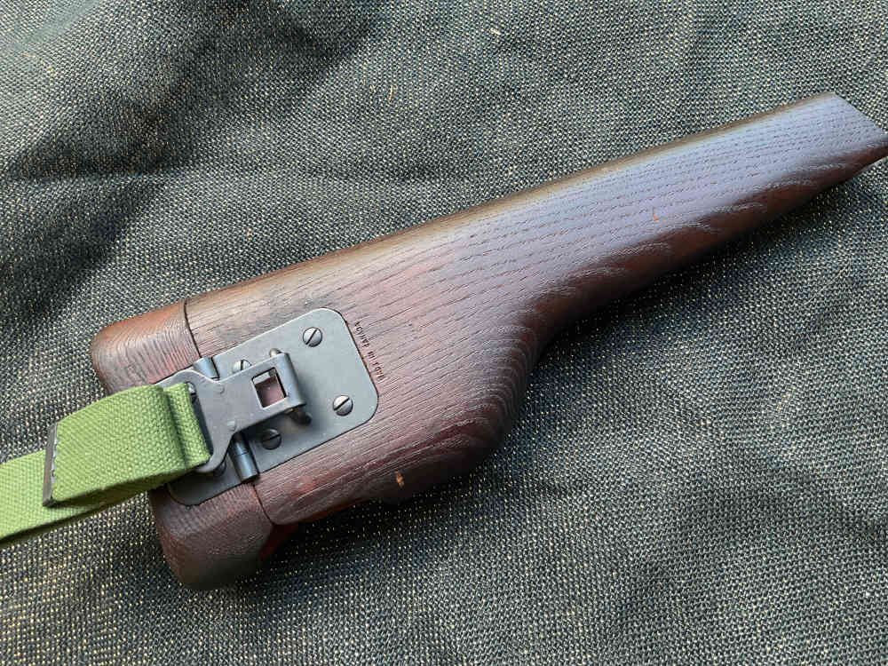 Mint Original Canadian Inglis Hi Power Pistol Shoulder Stock Holster-img-0