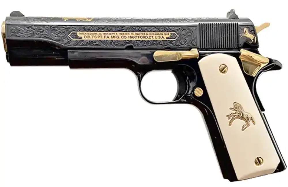 Colt Government 1911 .38 Super Bright Stainless 5” Barrel 9+1 Series 70 -img-0