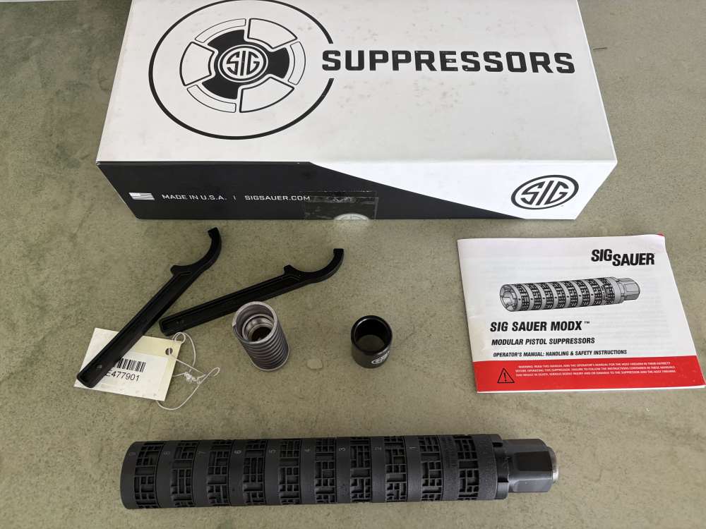 NEW, Sig Sauer MODX-45 .45 ACP Suppressor w/.578x28 and M16x1mm LH Piston-img-2