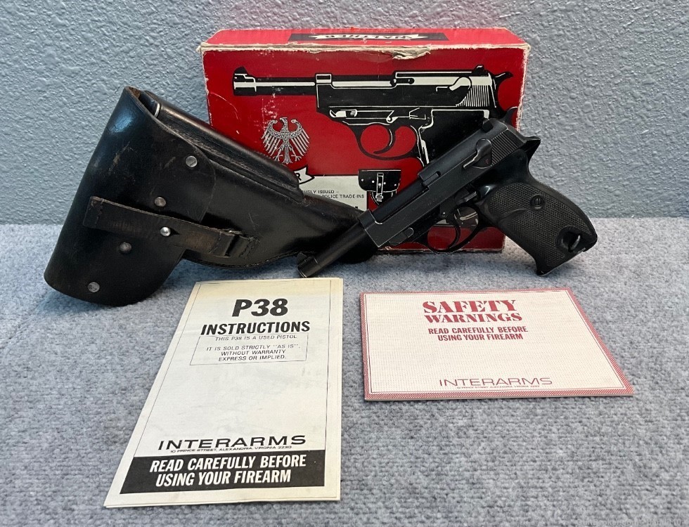 Interarms Walther P38 - WAP 34590 - 9MM - In Box w/ Holster- Oct 62’- 18677-img-0