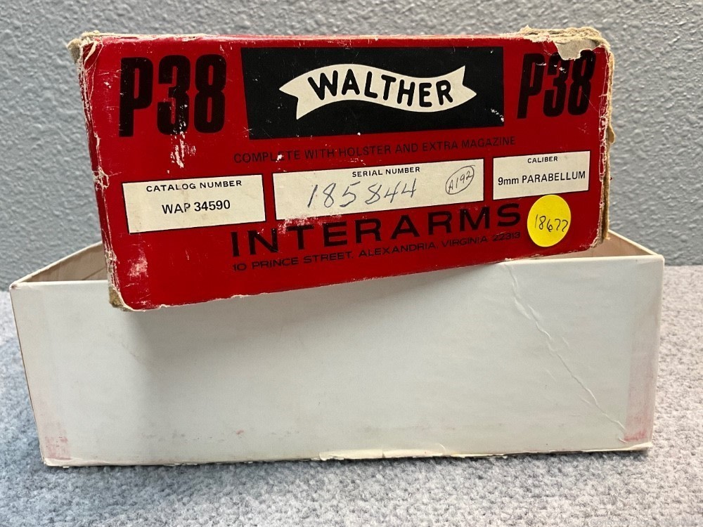Interarms Walther P38 - WAP 34590 - 9MM - In Box w/ Holster- Oct 62’- 18677-img-20
