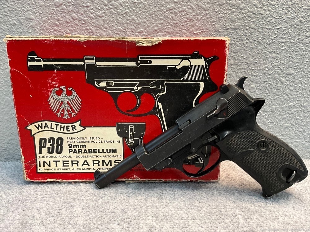 Interarms Walther P38 - WAP 34590 - 9MM - In Box w/ Holster- Oct 62’- 18677-img-1