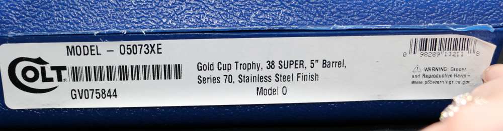 NEW! Colt 1911 Government Gold Cup Trophy Stailness .38 Super 5" 9-rds-img-27