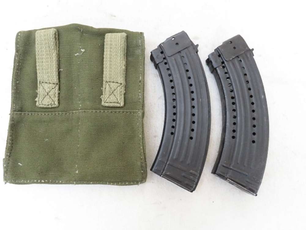 2 Romanian AK AK-47 30rd Magazines & AK47 Magazine Pouch Oddity Holes-img-4