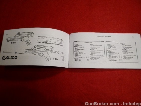 Calico M-900 And M-950 Owner's Manual -img-3