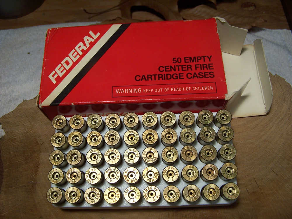 F C 44 Rem Mag Reloading brass 50  unprimed cases New old stock -img-4