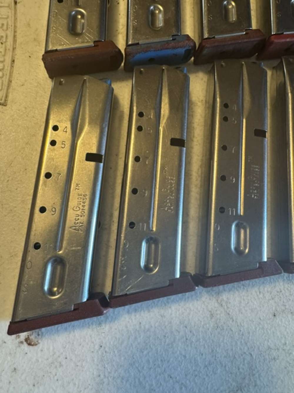 Lot of 10, S&W, 4006, 11 Round, 40S&W, Red Base, Magazines, Item P-636-img-4