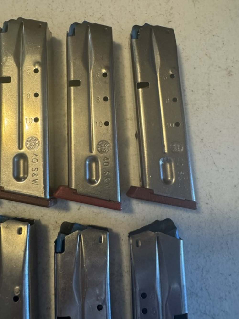 Lot of 10, S&W, 4006, 11 Round, 40S&W, Red Base, Magazines, Item P-636-img-11