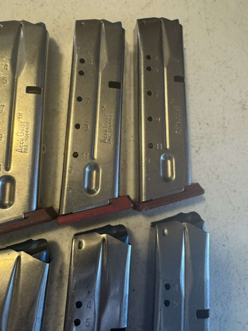 Lot of 10, S&W, 4006, 11 Round, 40S&W, Red Base, Magazines, Item P-636-img-3