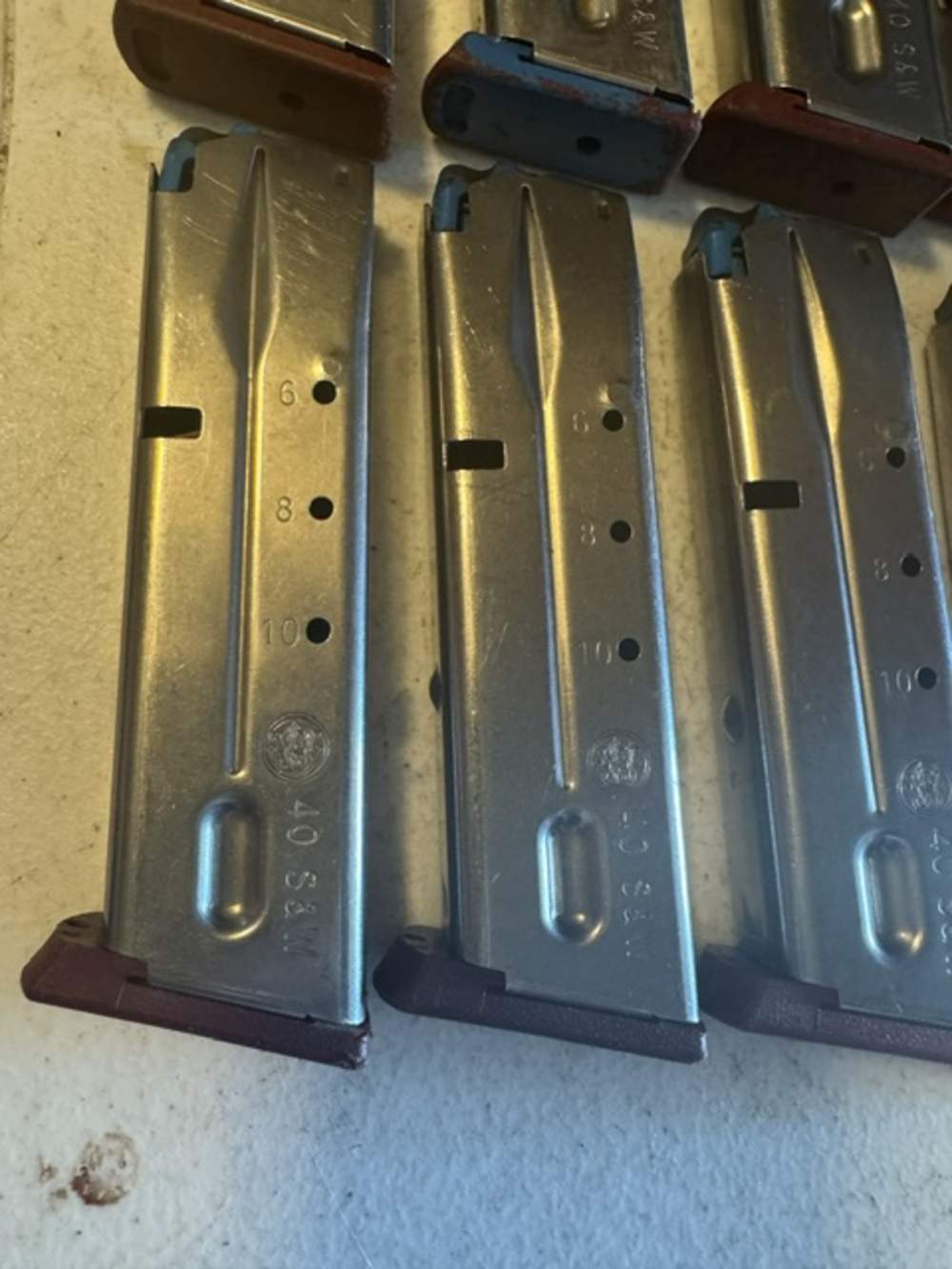 Lot of 10, S&W, 4006, 11 Round, 40S&W, Red Base, Magazines, Item P-636-img-12