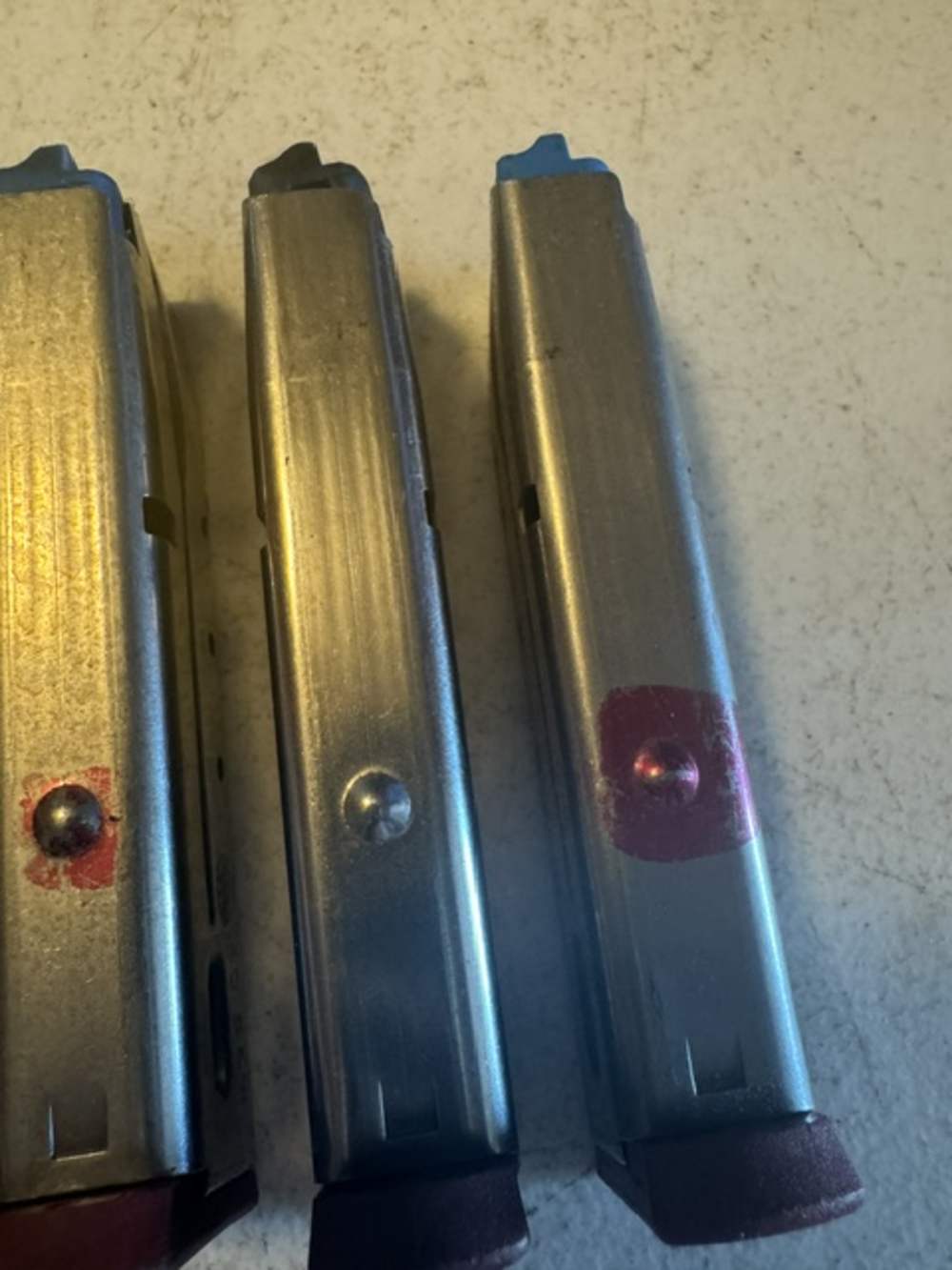 Lot of 5, S&W, 4006, 11 Round, 40S&W, Red Base, Magazines, Item P-637-img-5