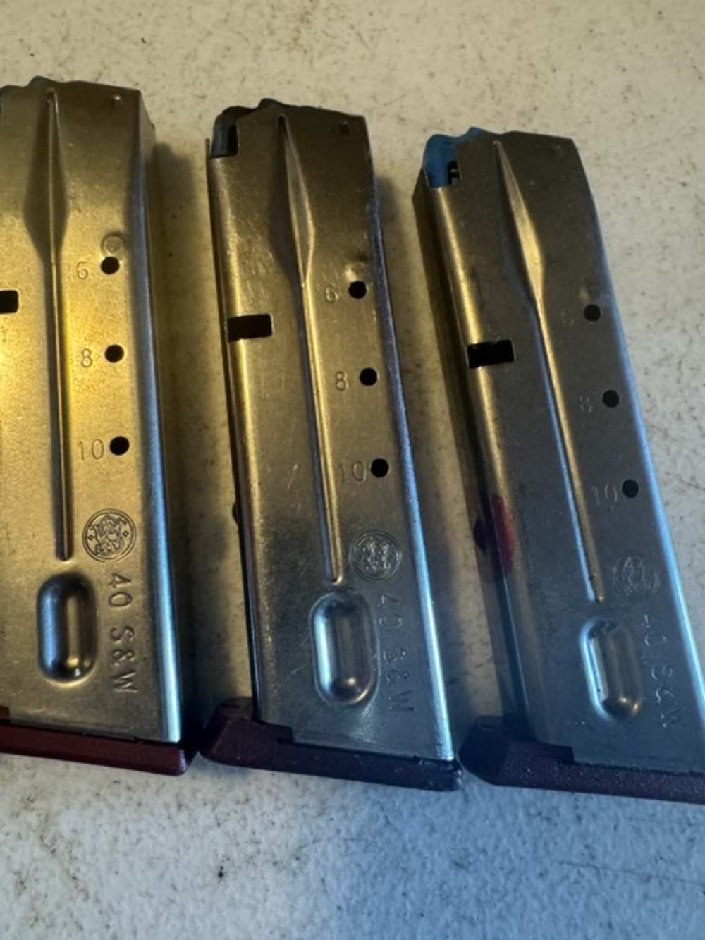 Lot of 5, S&W, 4006, 11 Round, 40S&W, Red Base, Magazines, Item P-637-img-7