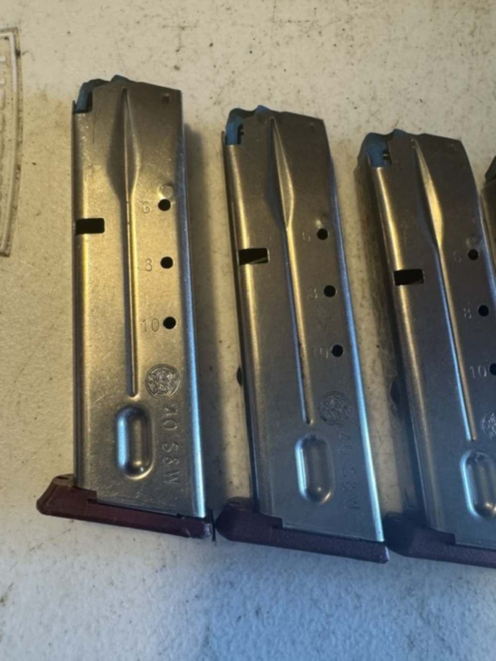 Lot of 5, S&W, 4006, 11 Round, 40S&W, Red Base, Magazines, Item P-637-img-6