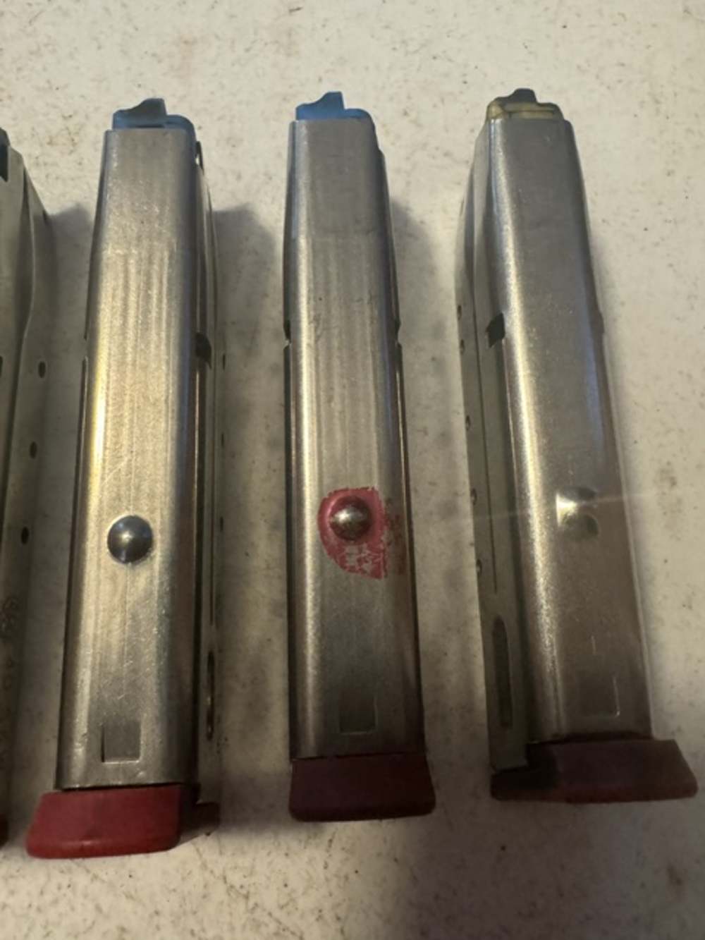 Lot of 5, S&W, 4006, 11 Round, 40S&W, Red Base, Magazines, Item P-638-img-5