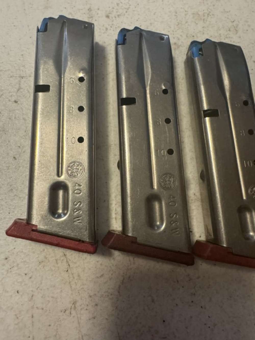 Lot of 5, S&W, 4006, 11 Round, 40S&W, Red Base, Magazines, Item P-638-img-6